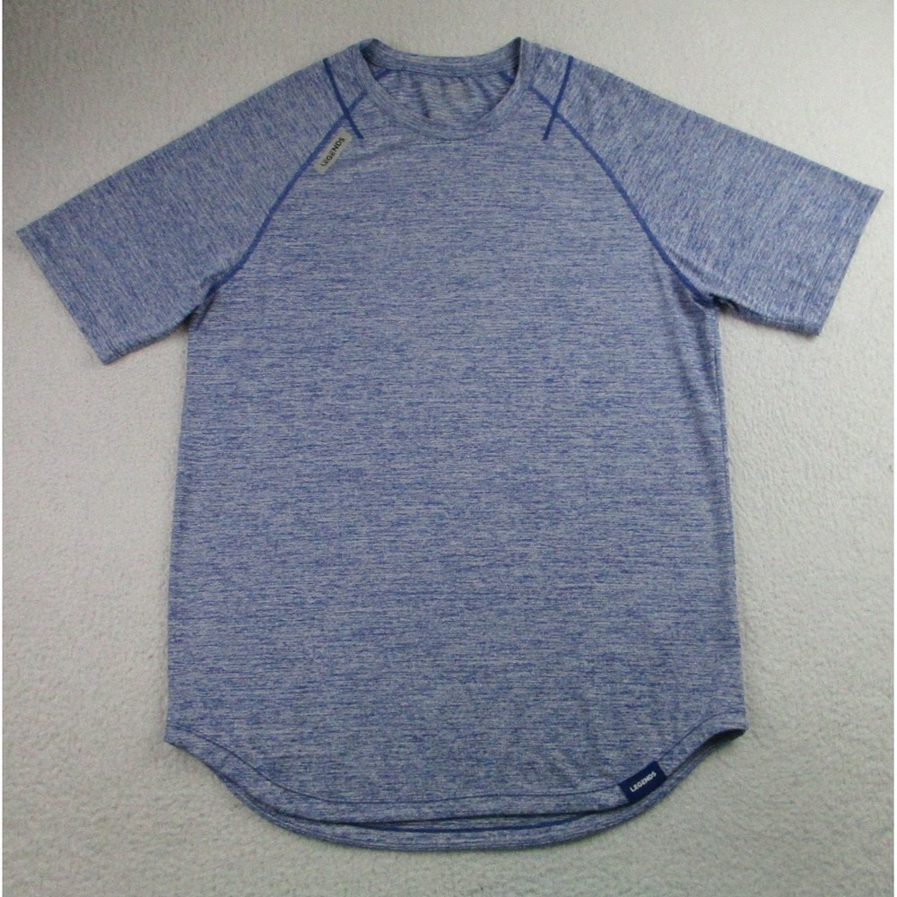 Legends T Shirt Mens Large Blue Heathered Gym Train Exercise Running Workout L